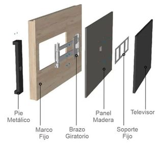 Panel TV giratorio con soporte