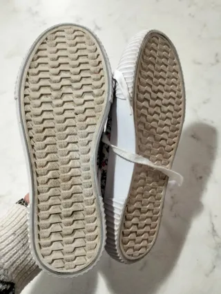 Scarpe donna floreali bianche