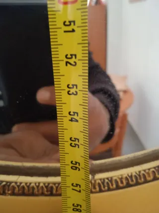 Espejo antiguo madera dorado ovalado