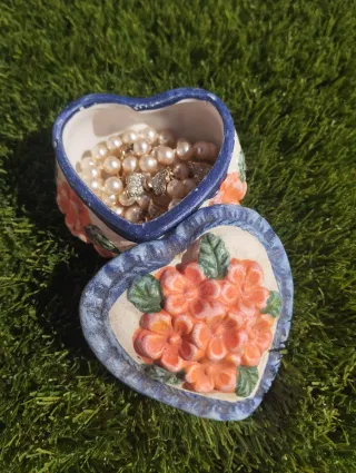 Caja joyero vintage floral