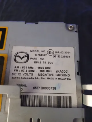 Radio Mazda 3