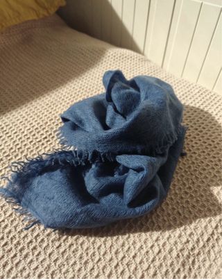 Foulard 100% Cachemira Mirror in the Sky Azul