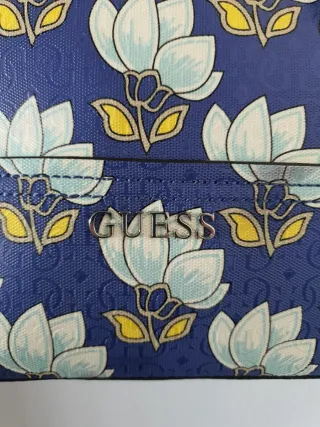 Bolso Guess Floral Azul Nuevo