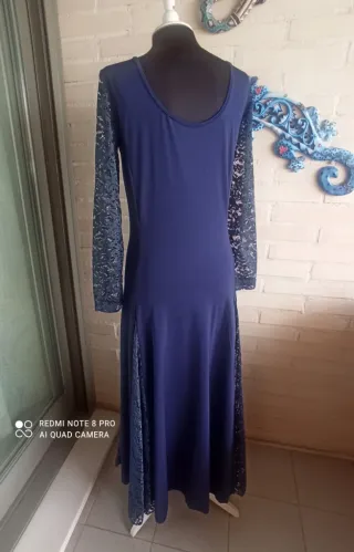 Vestido de ensayo flamenco elástico.