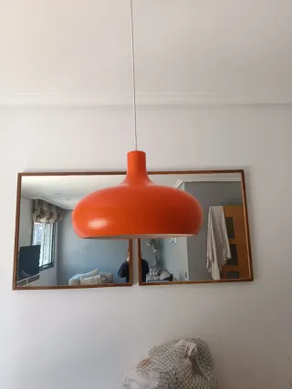 Lámpara de techo naranja