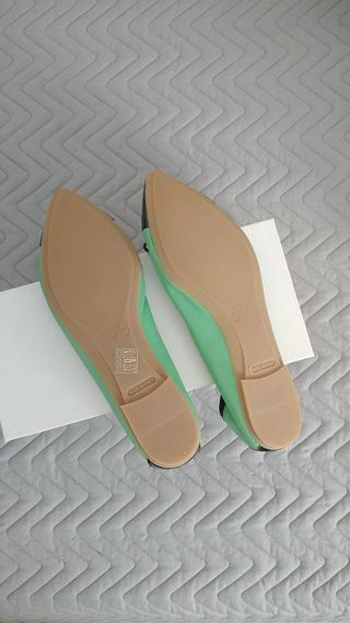 Ballerine bicolore verdi e nere