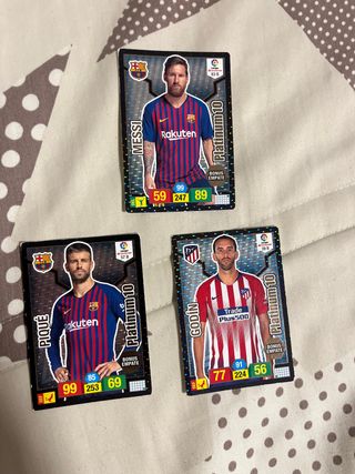 Lote Cromos Adrenalyn Platinum Messi Piqué Godín