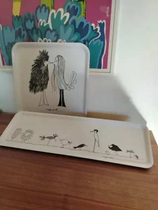 Set 2 Vassoi Ikea Design Uccelli