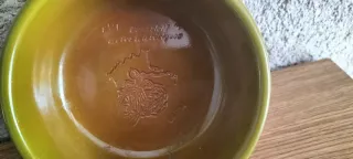 Bol de cerámica con diseño de moto. Nuevo