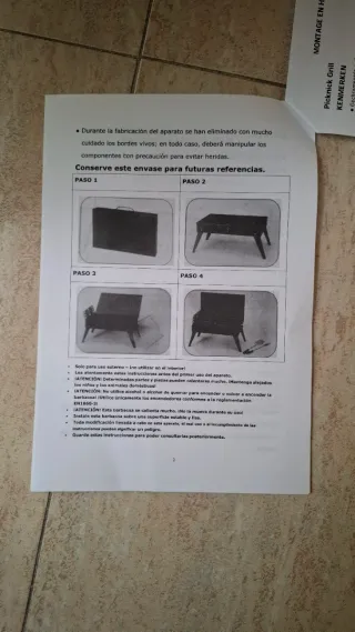 Barbacoa plegable pequeña metal negra