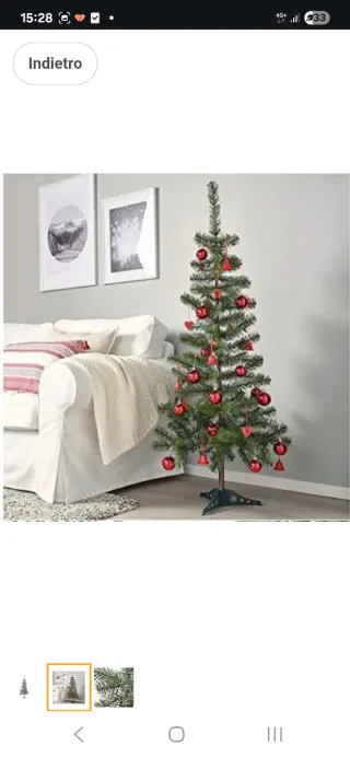 Albero pino sintetico decorativo ikea vinter