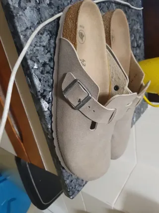 Zuecos Birkenstock 42 Veganos Beige