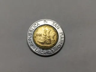 Moneda 500 Liras San Marino 1991 km#269