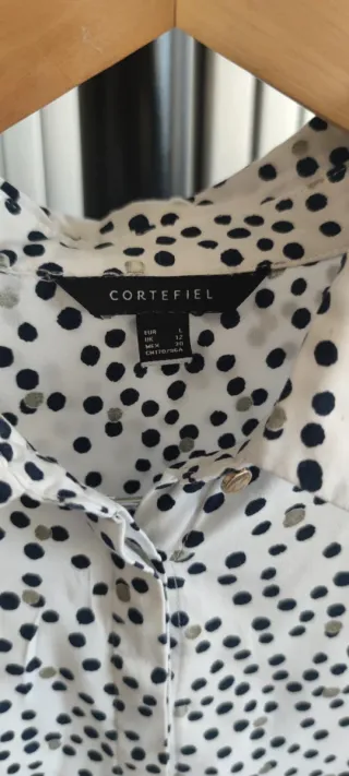 Blusa Cortefiel lunares talla L