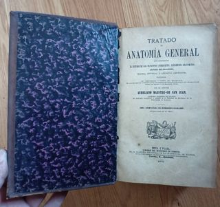 Libro Tratado de Anatomía General año 1872