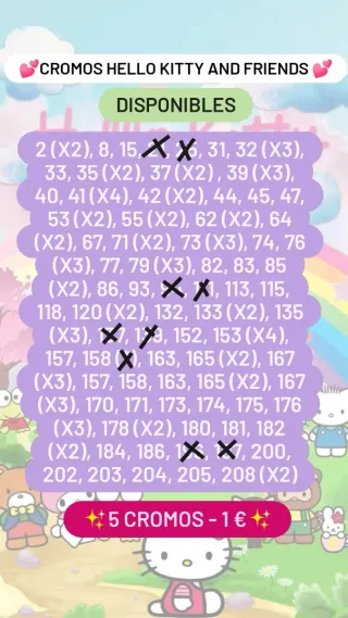 Cromos Hello Kitty and Friends