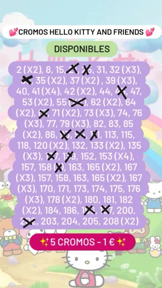 Cromos Hello Kitty and Friends