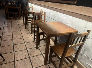 Mesas de madera maciza rústicas segunda mano