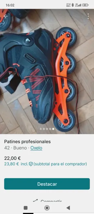 Patines Profesionales Negro/Amarillo y Rojo