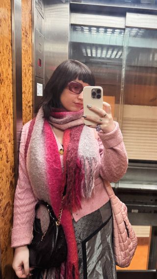Pink Knit Cardigan / Rebeca Zara Rosa Texturizada
