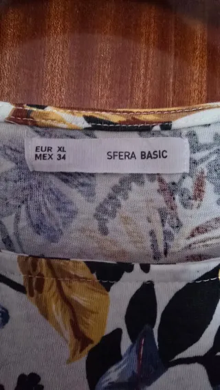 Camiseta Sfera Basic Estampada Hojas Talla xl