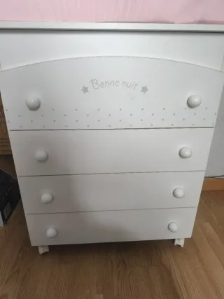 Mueble cambiador bebé blanco