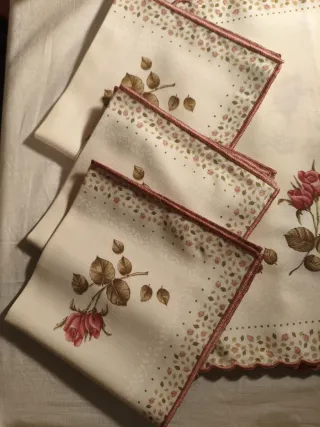Conjunto de 3 mantelitos individuales vintage