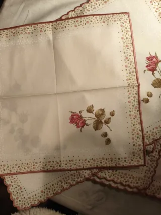 Conjunto de 3 mantelitos individuales vintage