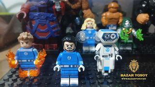 Set Figuras Custom Lego Los 4 Fantásticos Marvel