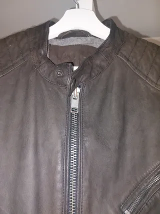 Chaqueta Cuero Jack Jones Marrón