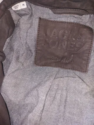 Chaqueta Cuero Jack Jones Marrón