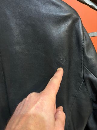 Giubbino bomber in vera pelle morbida vintage