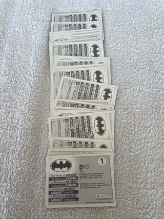 Lote de 26 cromos sin repetir EL MUNDO DE BATMAN