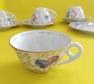 Juego de café porcelana multicolor