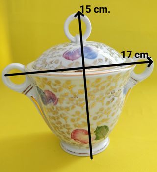 Juego de café porcelana multicolor