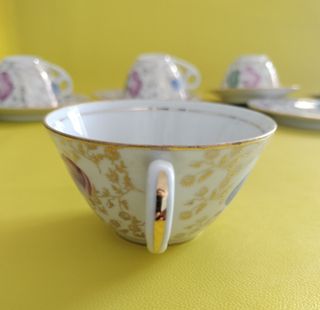 Juego de café porcelana multicolor