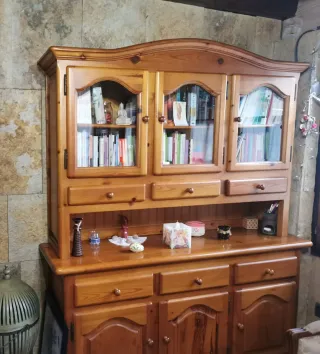 Mueble Vitrina Provenzal Madera