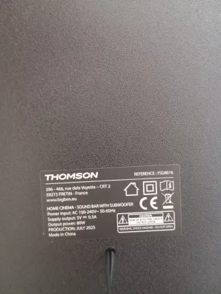 Home Cinema Thomson Barra y Subwoofer