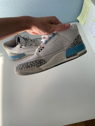 Jordan 3 Blancas y Turquesa