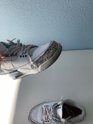 Jordan 3 Blancas y Turquesa