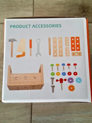 Caja de herramientas de madera 3+ años