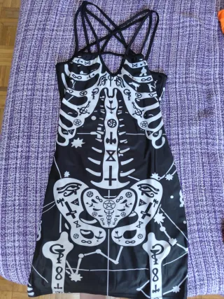 Vestido esqueleto talla única