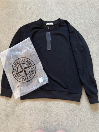 Sudadera Stone Island Negra SIN PARCHE