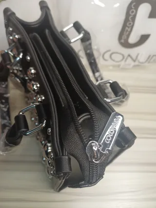 Borsa Coconuda Nera con Borchie