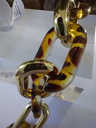 Bracciale maglie oro tartaruga acciaio