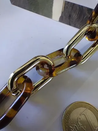 Bracciale maglie oro tartaruga acciaio