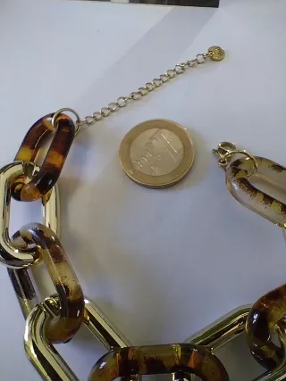 Bracciale maglie oro tartaruga acciaio