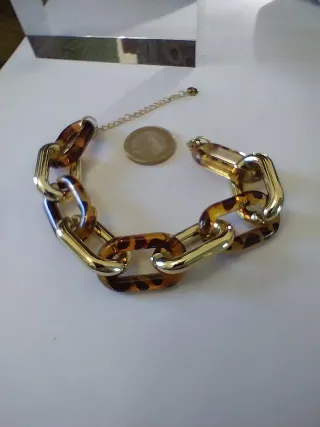 Bracciale maglie oro tartaruga acciaio