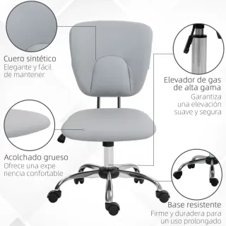 Silla Oficina Giratoria Vinsetto Gris