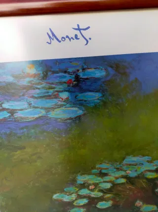 Cuadro Monet Nenúfares Marco Madera